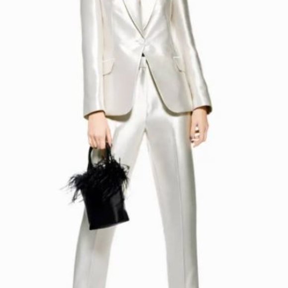 Topshop Other - 🛒50% OFF LISTED PRICE *SALE $50*  TOPSHOP SILVER METALIC SUIT SIZE 10